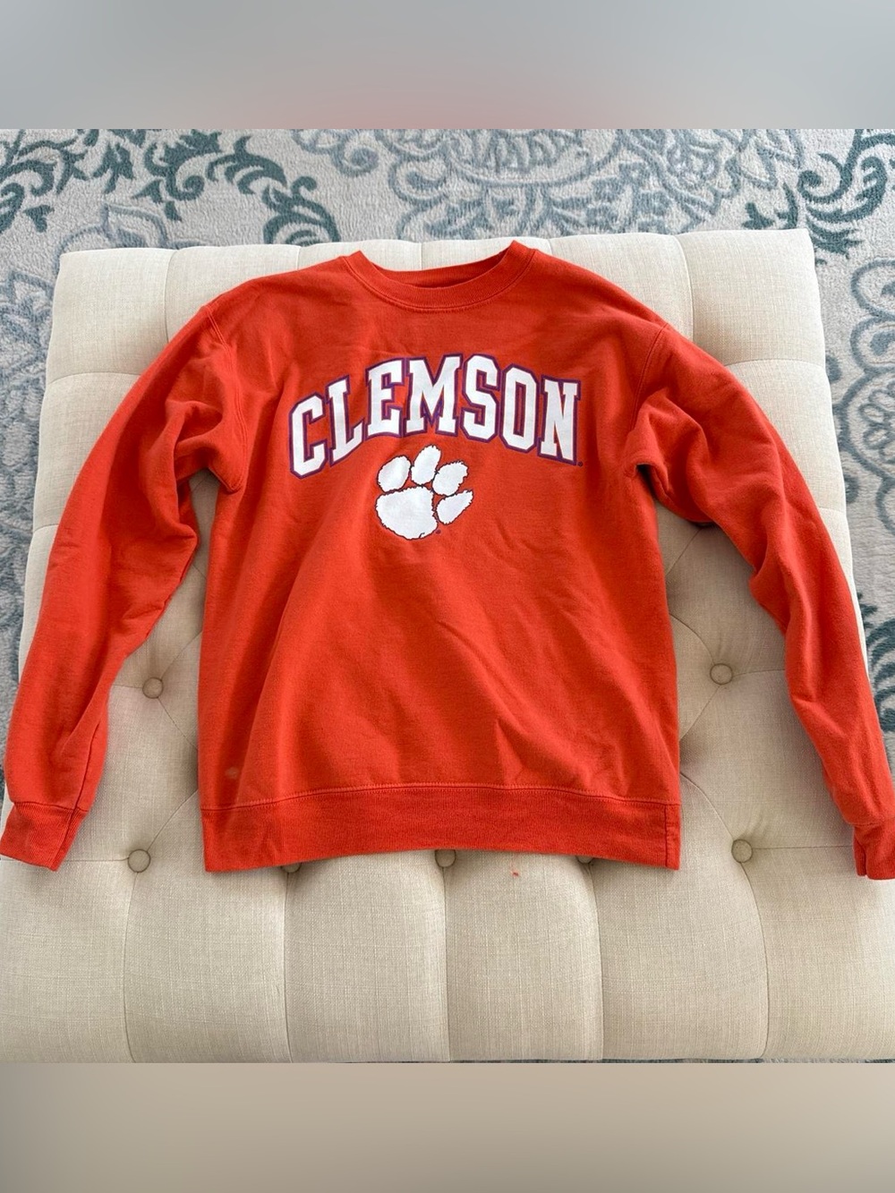 Hanes Orange EcoSmart Crewneck Sweatshirt